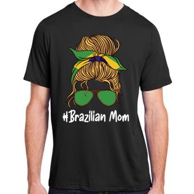 Brazilian Mom International Brasil Flag Mothers Day Gift Adult ChromaSoft Performance T-Shirt