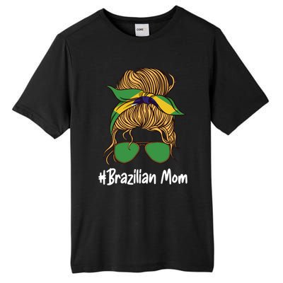 Brazilian Mom International Brasil Flag Mothers Day Gift Tall Fusion ChromaSoft Performance T-Shirt