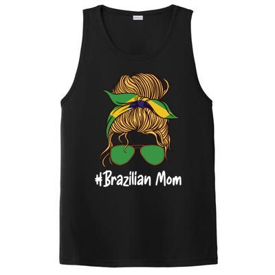 Brazilian Mom International Brasil Flag Mothers Day Gift PosiCharge Competitor Tank