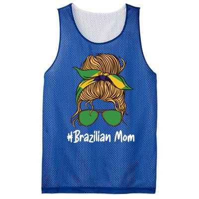 Brazilian Mom International Brasil Flag Mothers Day Gift Mesh Reversible Basketball Jersey Tank