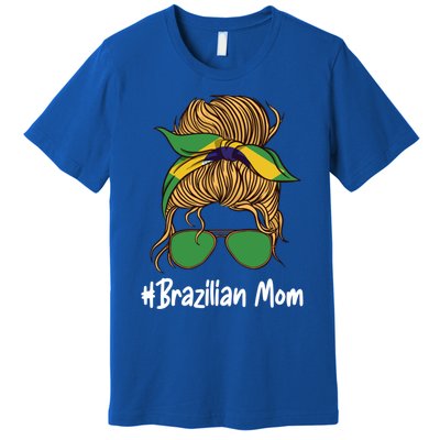 Brazilian Mom International Brasil Flag Mothers Day Gift Premium T-Shirt