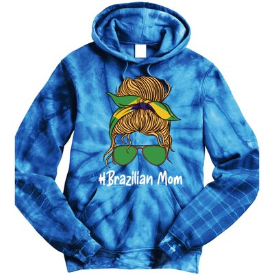 Brazilian Mom International Brasil Flag Mothers Day Gift Tie Dye Hoodie