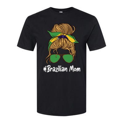 Brazilian Mom International Brasil Flag Mothers Day Gift Softstyle CVC T-Shirt