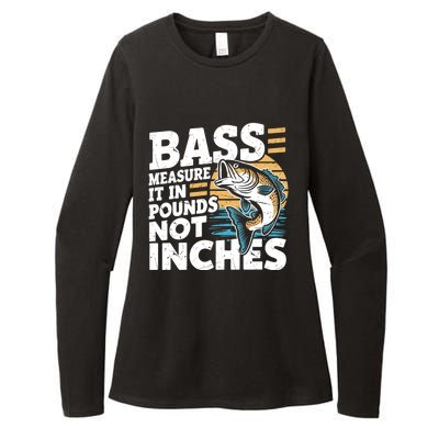 Bass Measure It In Pounds Not Inches Bass Fishing Gift Womens CVC Long Sleeve Shirt