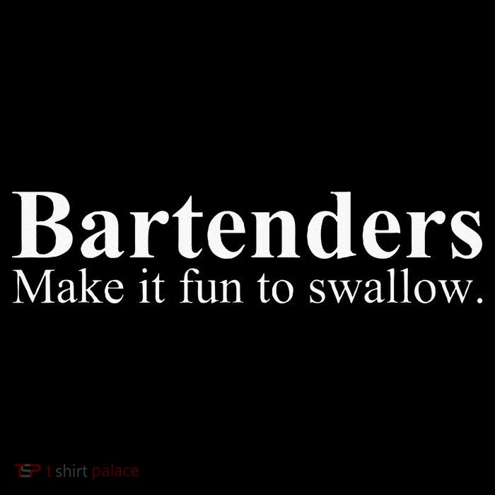 Bartenders Make It Fun To Swallow Funny Bartending Full-Length Apron With Pockets