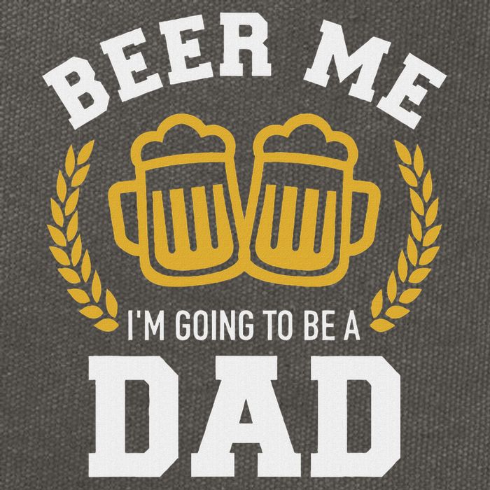 Beer Me I'm Going To Be A Dad Baby Announcement Cotton Canvas Backpack
