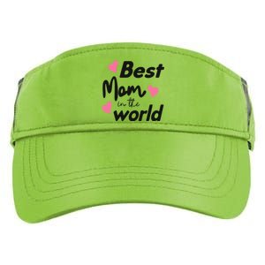 Best Mom In The World Mothers Day Heart Adult Drive Performance Visor