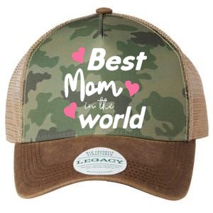 Best Mom In The World Mothers Day Heart Legacy Tie Dye Trucker Hat