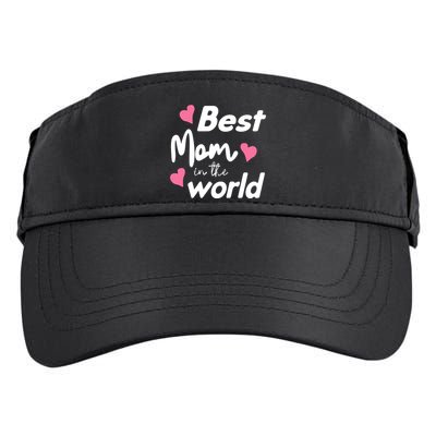 Best Mom In The World Mothers Day Heart Adult Drive Performance Visor