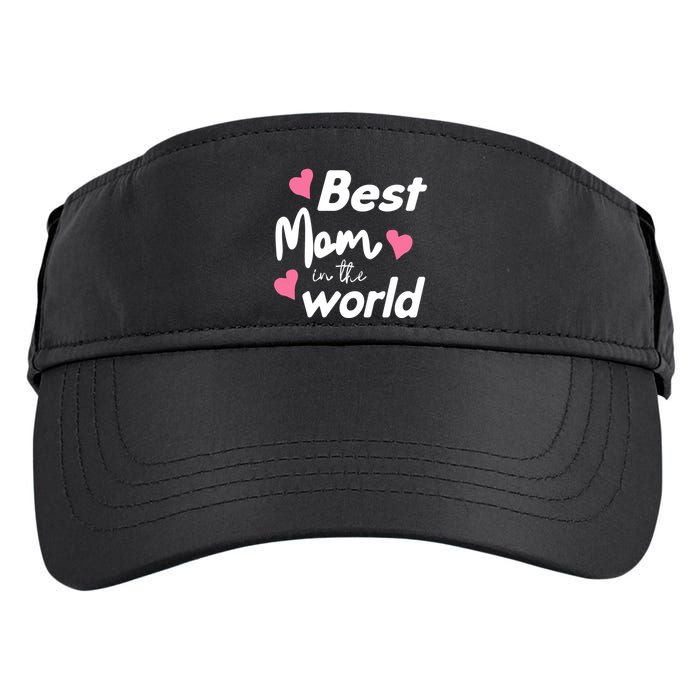 Best Mom In The World Mothers Day Heart Adult Drive Performance Visor