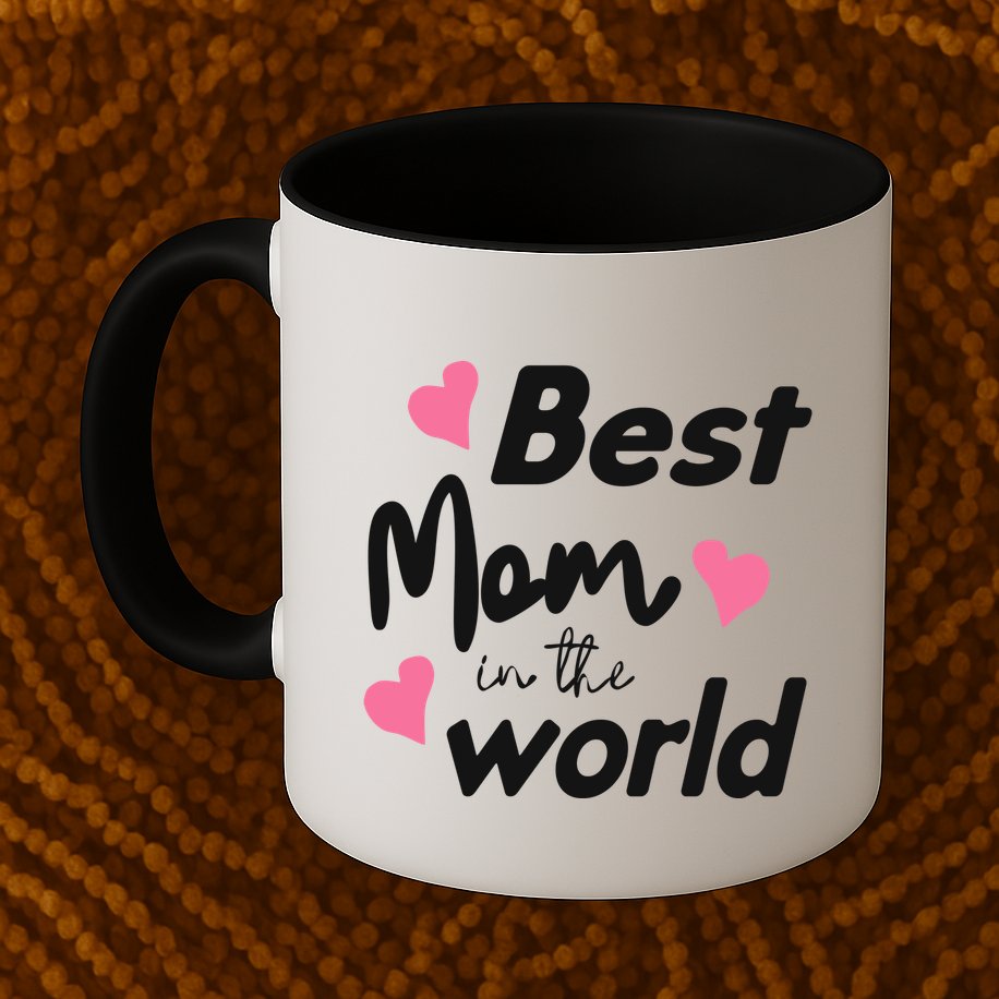 Best Mom In The World Mothers Day Heart Mug