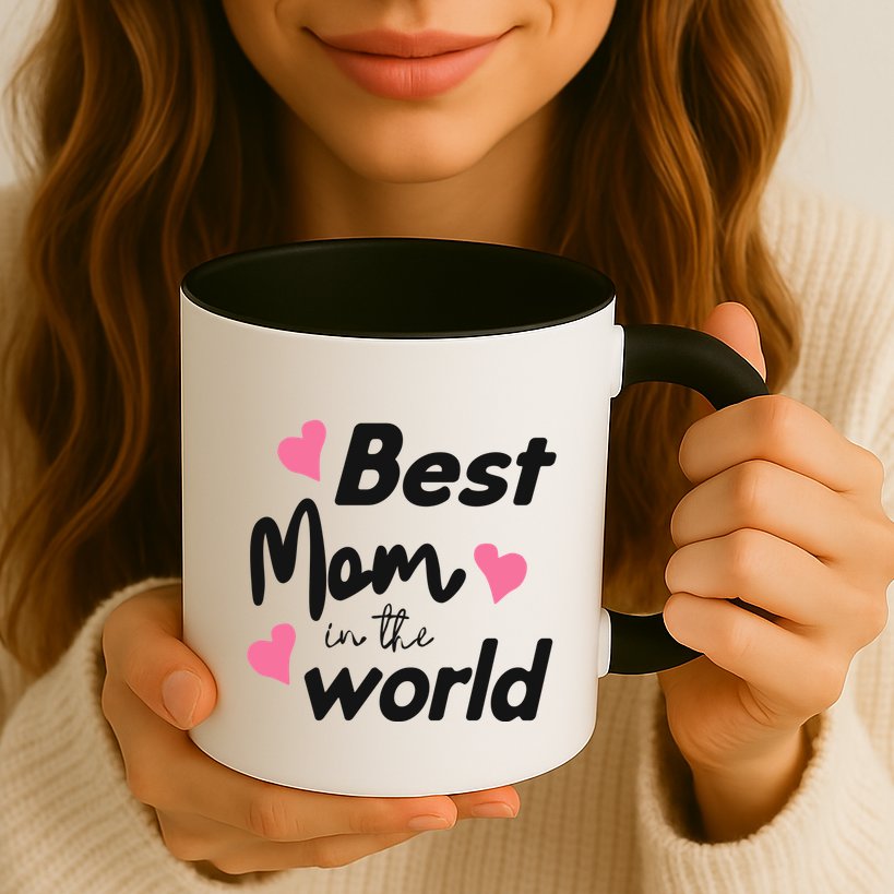 Best Mom In The World Mothers Day Heart Mug