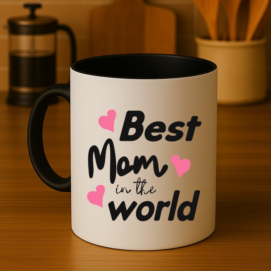 Best Mom In The World Mothers Day Heart Mug