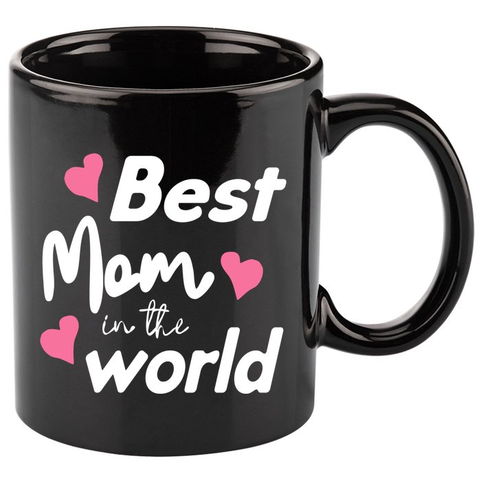 Best Mom In The World Mothers Day Heart 11oz C Handle Ceramic Mug
