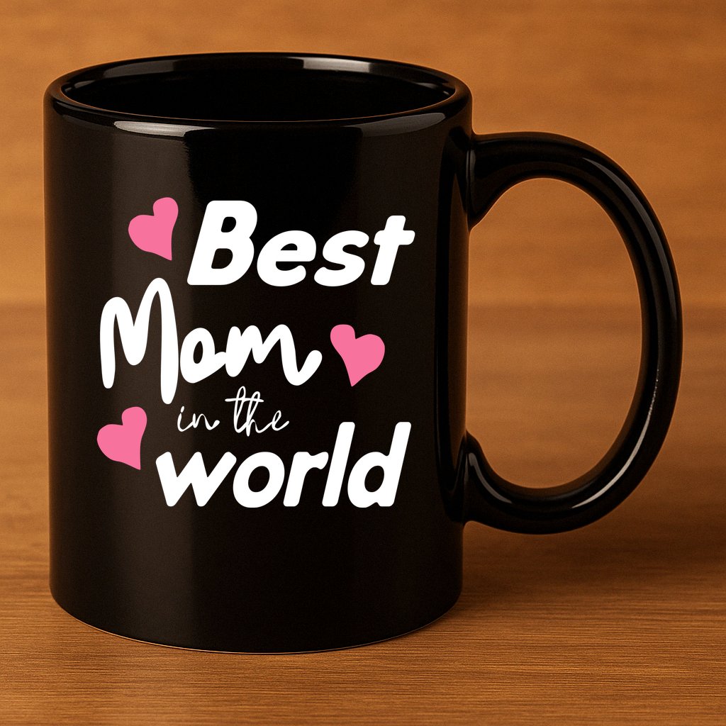 Best Mom In The World Mothers Day Heart 11oz C Handle Ceramic Mug