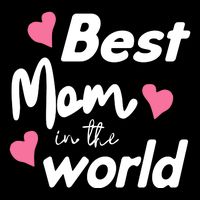 Best Mom In The World Mothers Day Heart Drawstring Bag