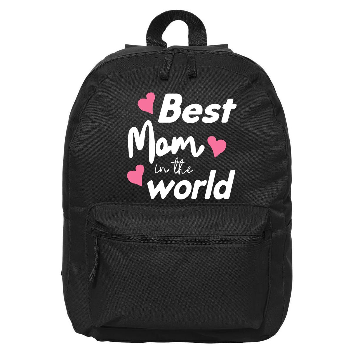Best Mom In The World Mothers Day Heart 16 in Basic Backpack