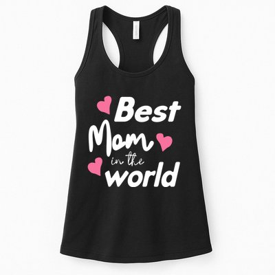 Best Mom In The World Mothers Day Heart Womens Tank Top