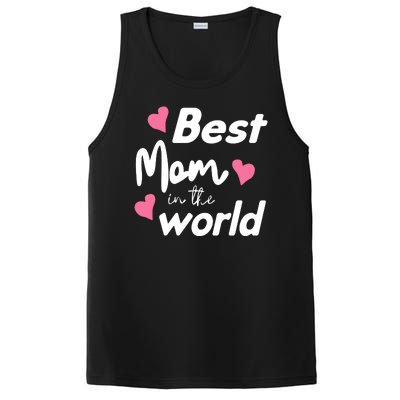 Best Mom In The World Mothers Day Heart PosiCharge Competitor Tank