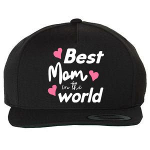 Best Mom In The World Mothers Day Heart Wool Snapback Cap