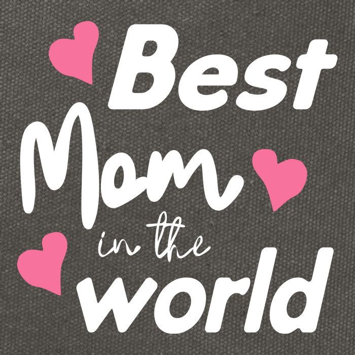Best Mom In The World Mothers Day Heart Cotton Canvas Backpack