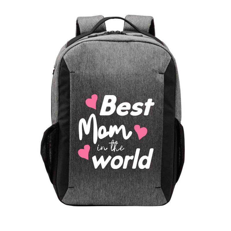 Best Mom In The World Mothers Day Heart Vector Backpack