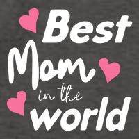 Best Mom In The World Mothers Day Heart Vector Backpack