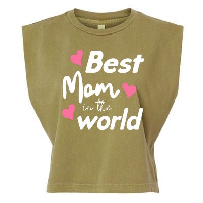 Best Mom In The World Mothers Day Heart Garment-Dyed Women's Muscle Tee