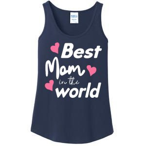 Best Mom In The World Mothers Day Heart Ladies Essential Tank