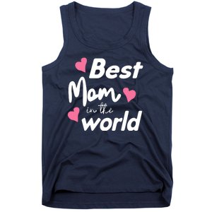 Best Mom In The World Mothers Day Heart Tank Top