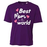 Best Mom In The World Mothers Day Heart Cooling Performance Crew T-Shirt