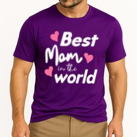 Best Mom In The World Mothers Day Heart Cooling Performance Crew T-Shirt