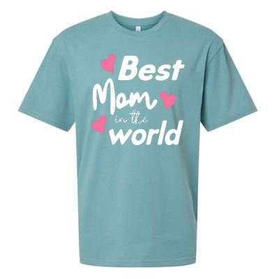 Best Mom In The World Mothers Day Heart Sueded Cloud Jersey T-Shirt