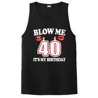 Blow Me It's My 40th Birthday Funny Candle Joke 40 Years PosiCharge Competitor Tank