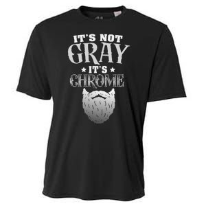 Bearded Man ItS Not Gray ItS Chrome Funny Beard Cooling Performance Crew T-Shirt