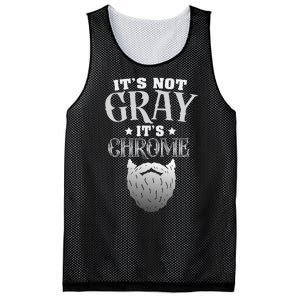 Bearded Man ItS Not Gray ItS Chrome Funny Beard Mesh Reversible Basketball Jersey Tank