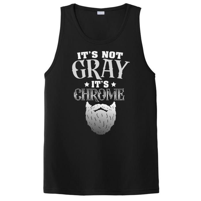 Bearded Man ItS Not Gray ItS Chrome Funny Beard PosiCharge Competitor Tank