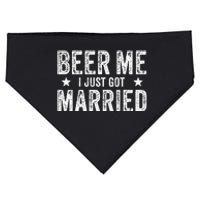 Beer Me I Just Got Married Funny Marriage Groom Bride USA-Made Doggie Bandana