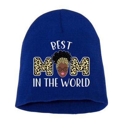 Best Mom In The World Family Gift Short Acrylic Beanie