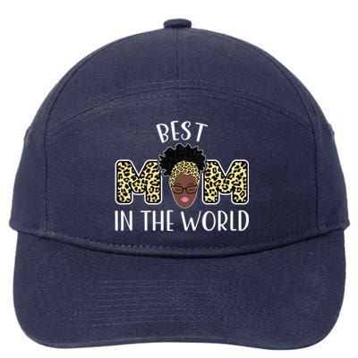 Best Mom In The World Family Gift 7-Panel Snapback Hat