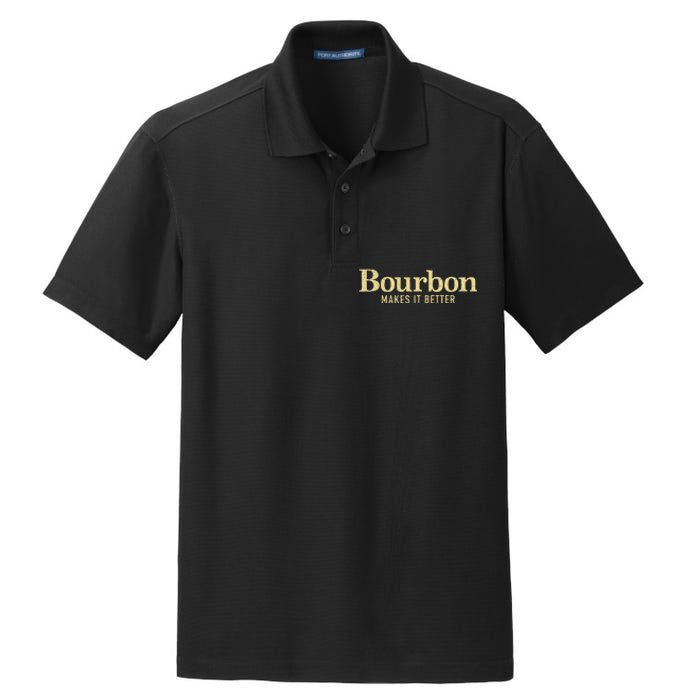 Bourbon Makes It Better Dry Zone Grid Polo