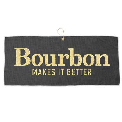 Bourbon Makes It Better Large Microfiber Waffle Golf Towel