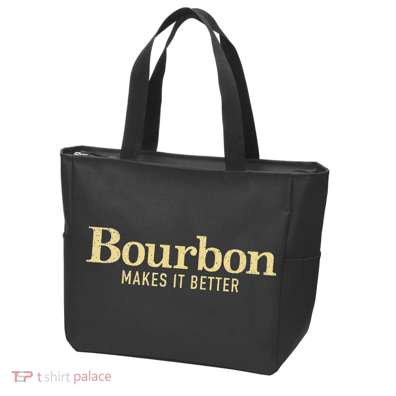 Bourbon Makes It Better Zip Tote Bag
