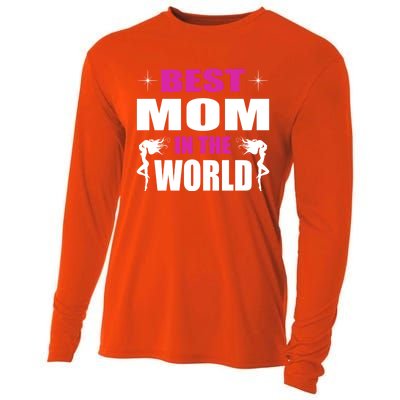 Best Mom In The World I Family Mom Meaningful Gift Cooling Performance Long Sleeve Crew