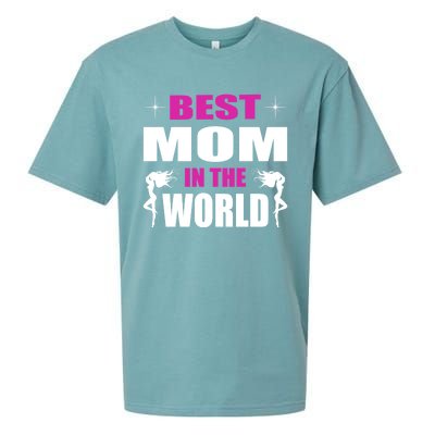 Best Mom In The World I Family Mom Meaningful Gift Sueded Cloud Jersey T-Shirt