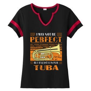 Brass Music Ich Bin Vielleicht Nicht Perfekt Tuba Brass Tuba Ladies Halftime Notch Neck Tee