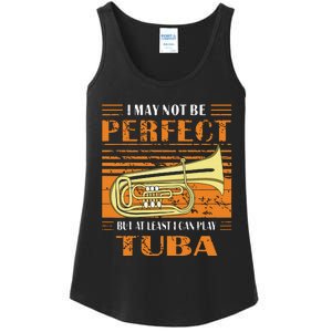 Brass Music Ich Bin Vielleicht Nicht Perfekt Tuba Brass Tuba Ladies Essential Tank