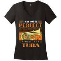 Brass Music Ich Bin Vielleicht Nicht Perfekt Tuba Brass Tuba Women's V-Neck T-Shirt