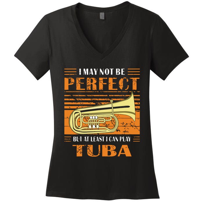 Brass Music Ich Bin Vielleicht Nicht Perfekt Tuba Brass Tuba Women's V-Neck T-Shirt