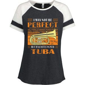 Brass Music Ich Bin Vielleicht Nicht Perfekt Tuba Brass Tuba Enza Ladies Jersey Colorblock Tee